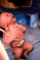 newborn exam in hospital